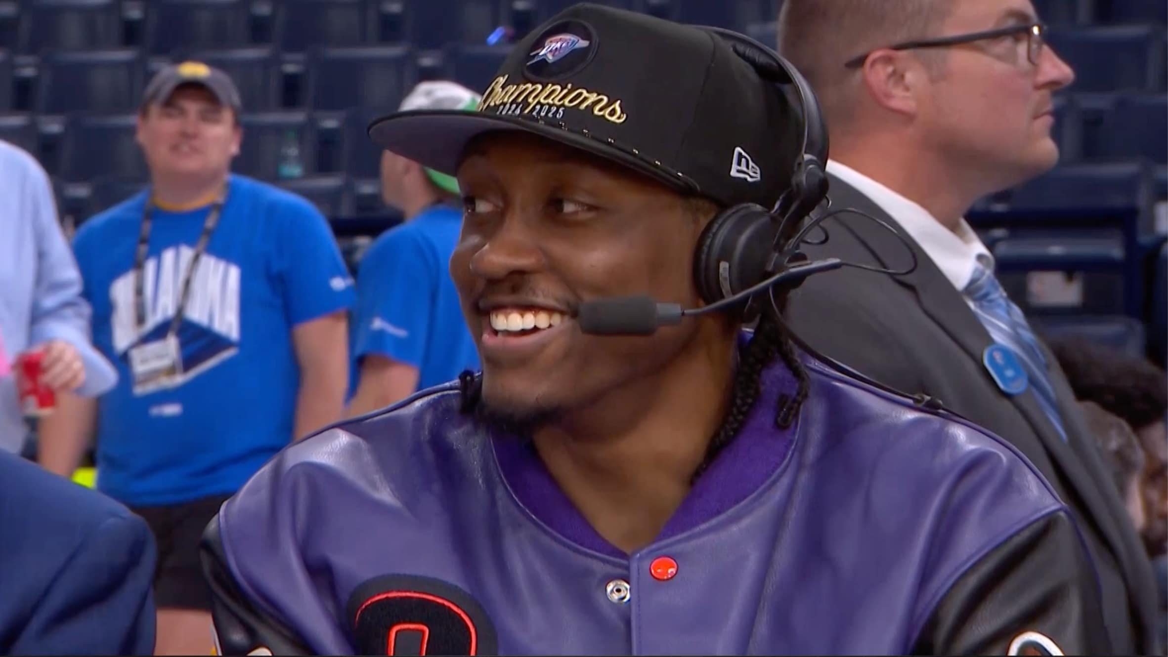 2025 NBA Finals: Shai Gilgeous-Alexander and Jalen Williams join GameTime after championship
